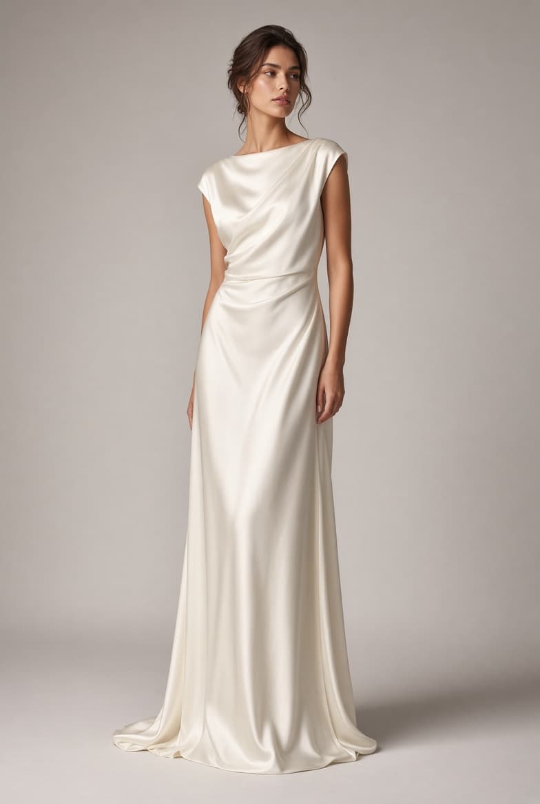 Column Silk Dress